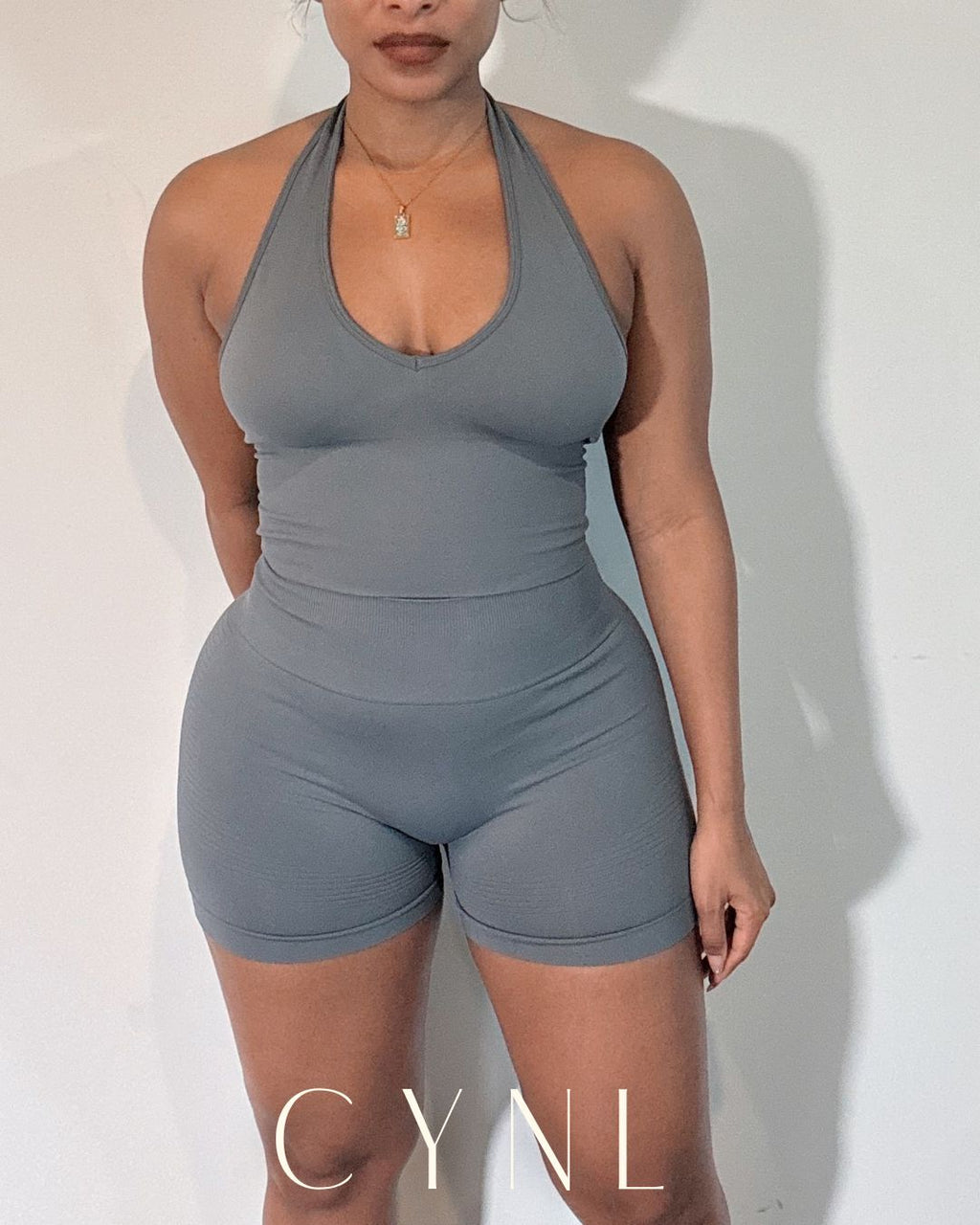 THE STORI DELUX SET 3PC SET-**WITH SHORTS**  (JACKET + CROPPED TANK + HIGH WAISTED SPORTS SHORTS) (Copy)