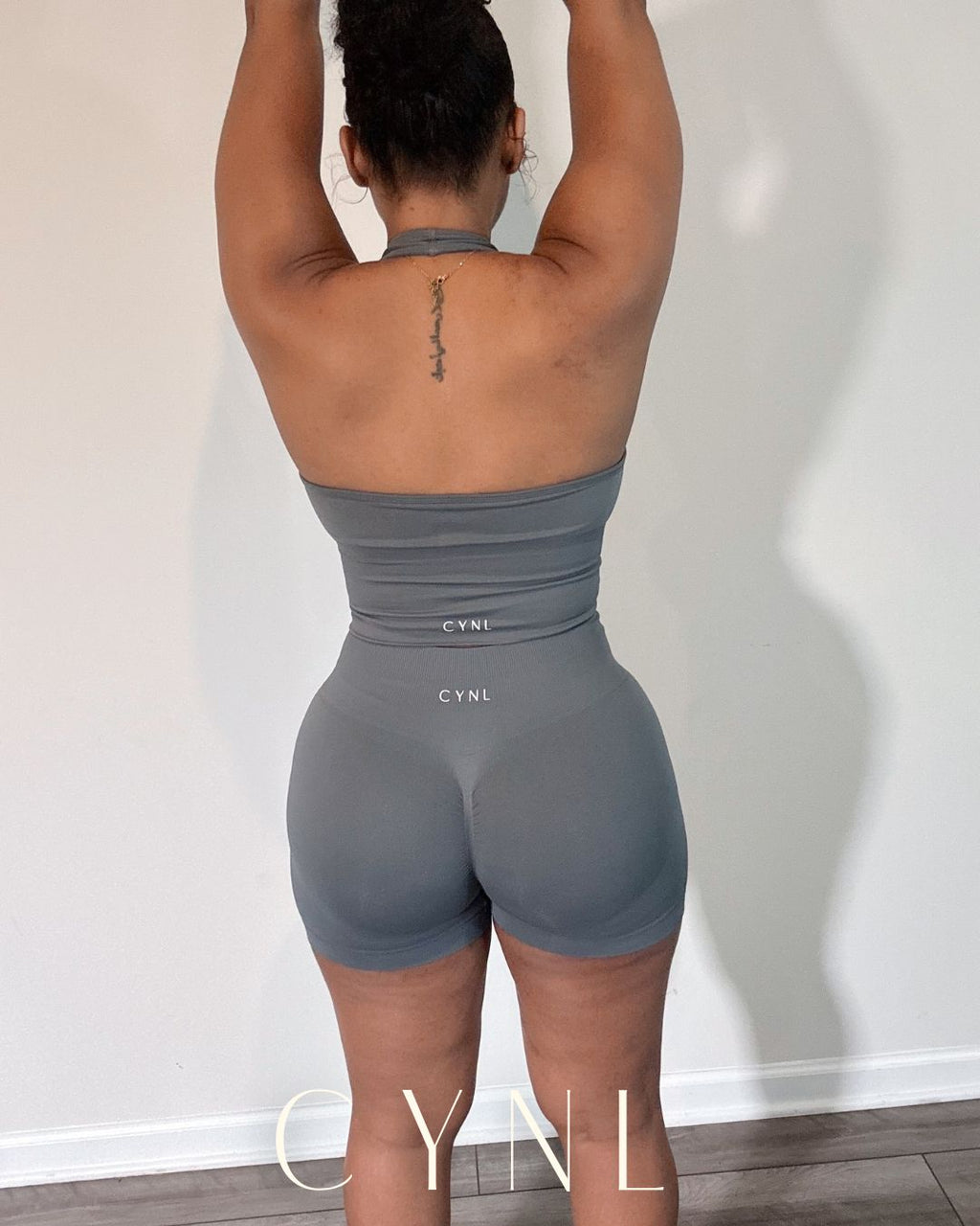 THE STORI DELUX SET 3PC SET-**WITH SHORTS**  (JACKET + CROPPED TANK + HIGH WAISTED SPORTS SHORTS) (Copy)