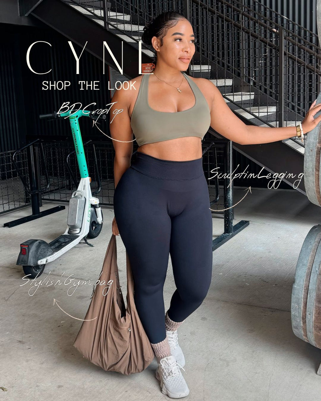 Shop The Look | Cropped BD Bra + Sculpting Sports Legging + BAG