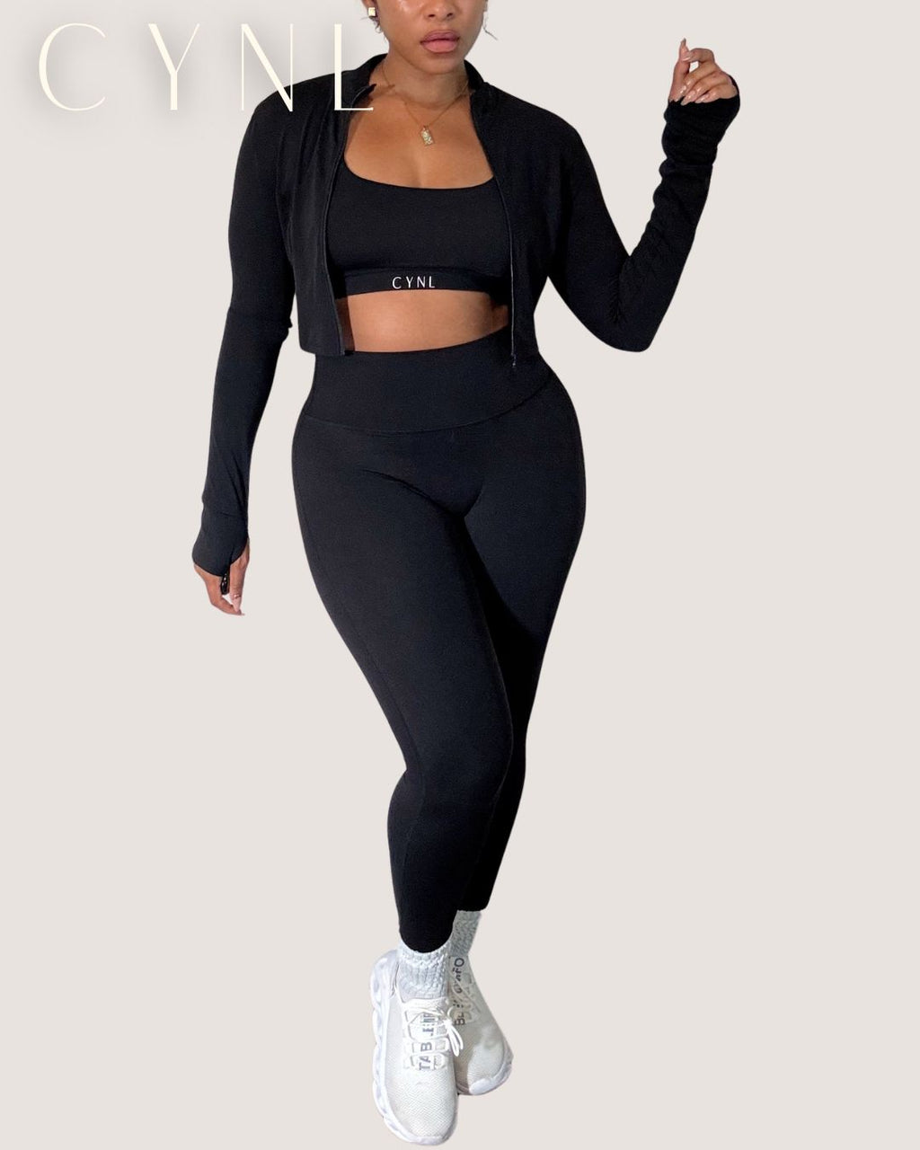 TAKASHI 3PC SET-  (JACKET + SPORTS BRA + HIGH WAISTED LEGGING)