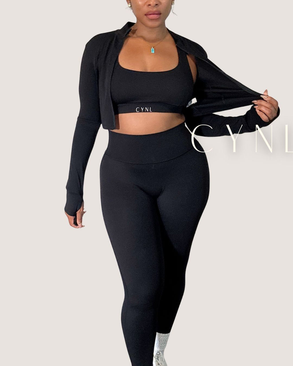 TAKASHI 3PC SET-  (JACKET + SPORTS BRA + HIGH WAISTED LEGGING)