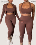 TAKASHI 3PC SET-  (JACKET + SPORTS BRA + HIGH WAISTED LEGGING)