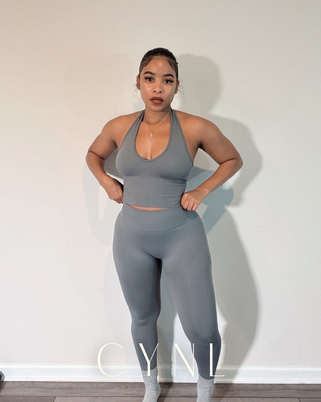 THE STORI DELUX SET 3PC SET-**WITH SHORTS**  (JACKET + CROPPED TANK + HIGH WAISTED LEGGING)