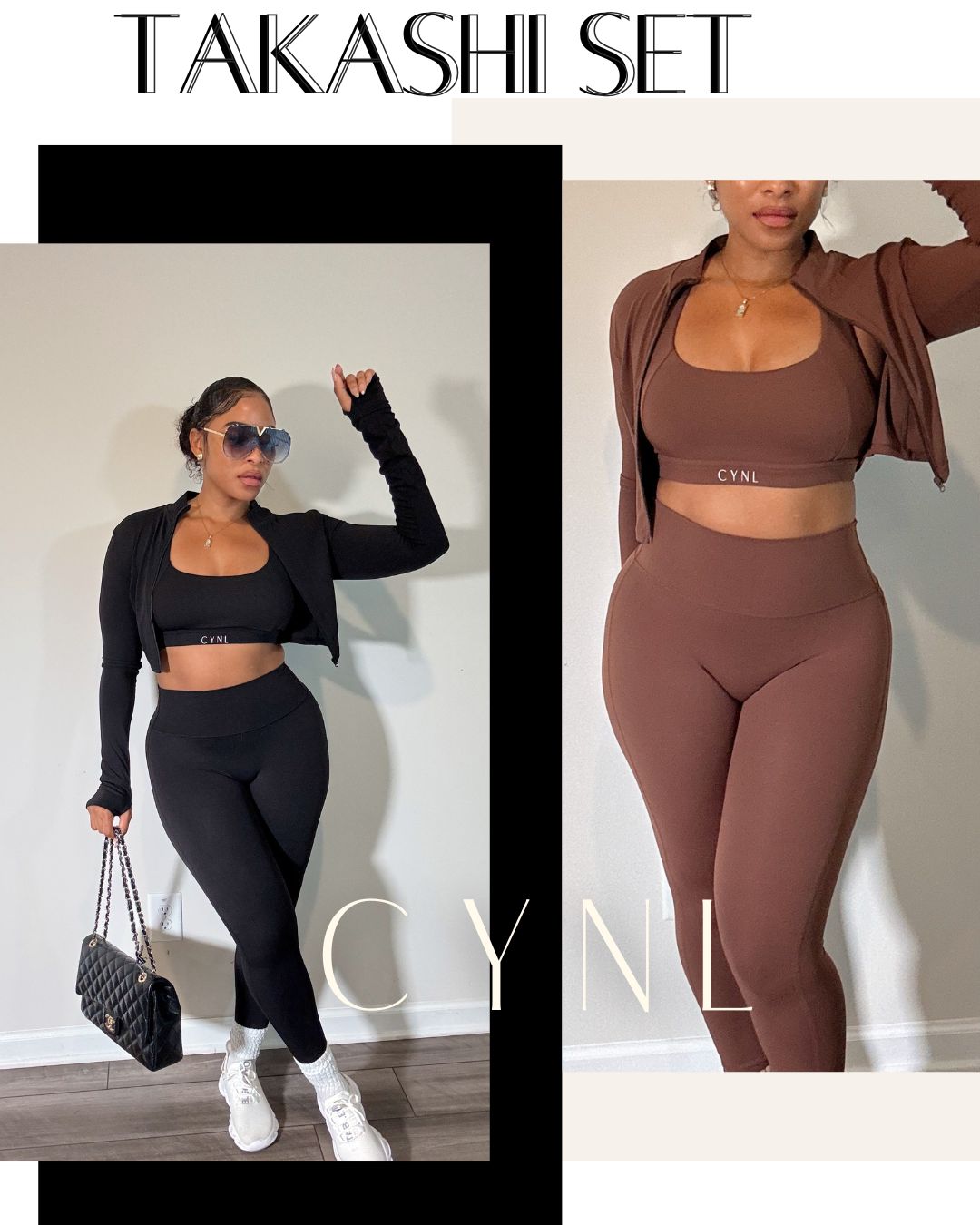TAKASHI 3PC SET-  (JACKET + SPORTS BRA + HIGH WAISTED LEGGING)